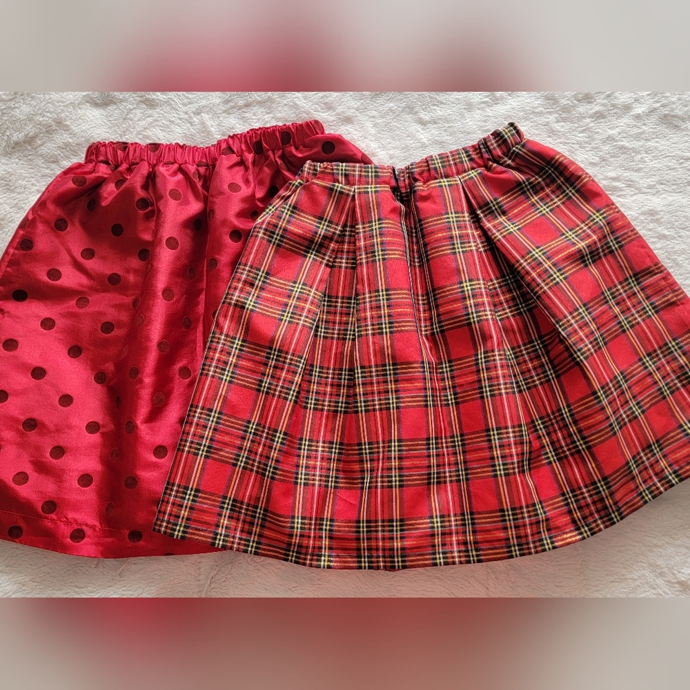 🎄🎄2 Christmas holidays skirts 🎄 for little girl - Picture 1 of 11